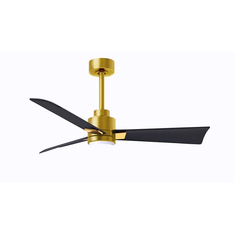 Matthews Fans Alessandra 42in 1-Light Ceiling Fan | Transitional Textured Bronze and Walnut ABS Blades | Bedroom & Office | Model AKLK-TB-WN-42