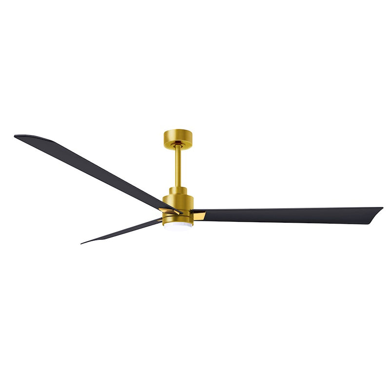 Matthews Fans Alessandra 72in 3-Blade Ceiling Fan | Transitional Textured Bronze and Walnut ABS | Living Room & Covered Patio | Model AKLK-TB-WN-72