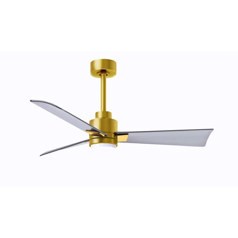Matthews Fans Alessandra 42in 1-Light Ceiling Fan | Transitional Textured Bronze and Walnut ABS Blades | Bedroom & Office | Model AKLK-TB-WN-42