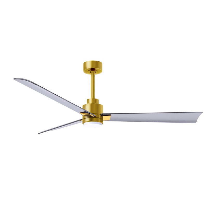 Matthews Fans Alessandra 56in 1-Light Ceiling Fan | Transitional Textured Bronze and Walnut ABS Blades | Living Room & Bedroom | Model AKLK-TB-WN-56