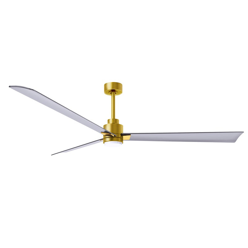 Matthews Fans Alessandra 72in 3-Blade Ceiling Fan | Transitional Textured Bronze and Walnut ABS | Living Room & Covered Patio | Model AKLK-TB-WN-72