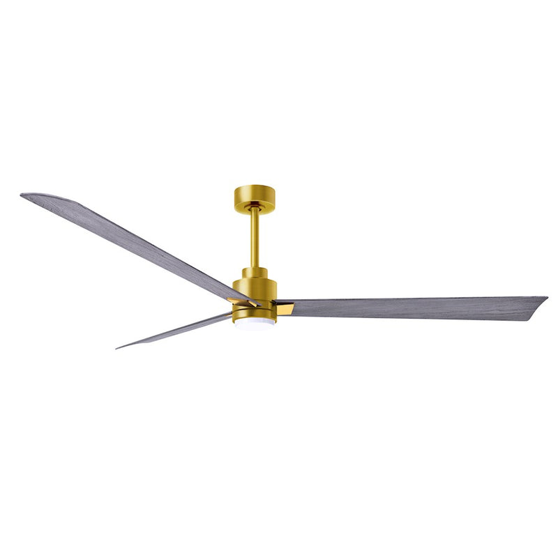 Matthews Fans Alessandra 72in 3-Blade Ceiling Fan | Transitional Textured Bronze and Walnut ABS | Living Room & Covered Patio | Model AKLK-TB-WN-72