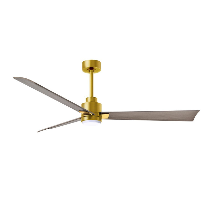 Matthews Fans Alessandra 56in 1-Light Ceiling Fan | Transitional Textured Bronze and Walnut ABS Blades | Living Room & Bedroom | Model AKLK-TB-WN-56