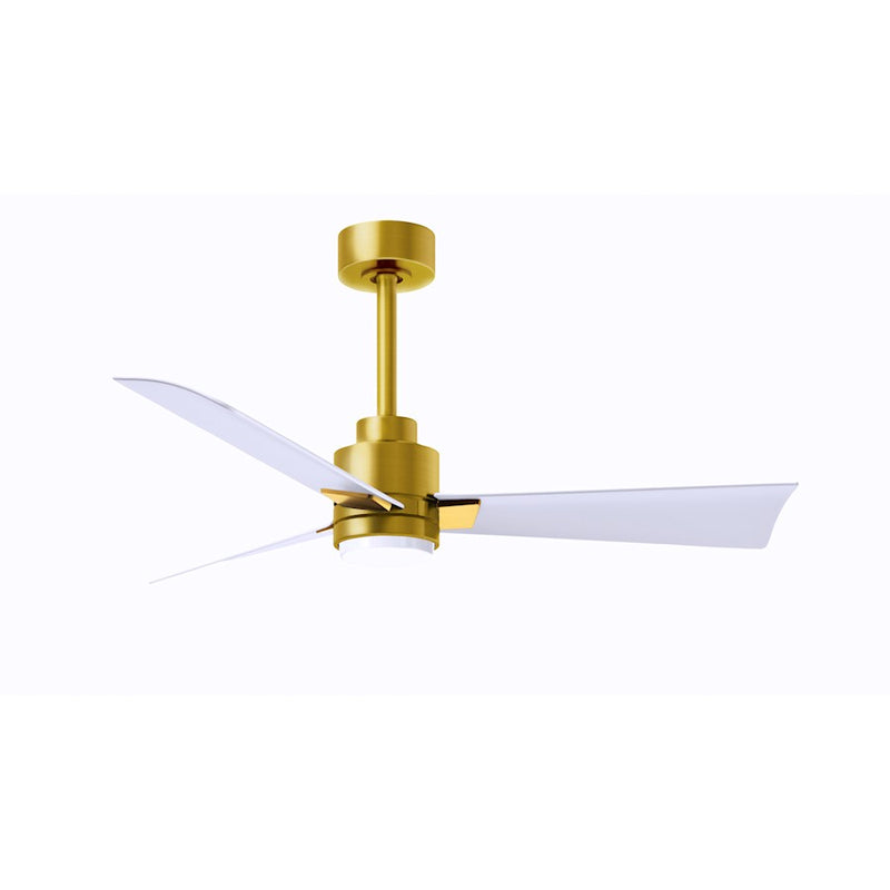 Matthews Fans Alessandra 42in 1-Light Ceiling Fan | Transitional Textured Bronze and Walnut ABS Blades | Bedroom & Office | Model AKLK-TB-WN-42
