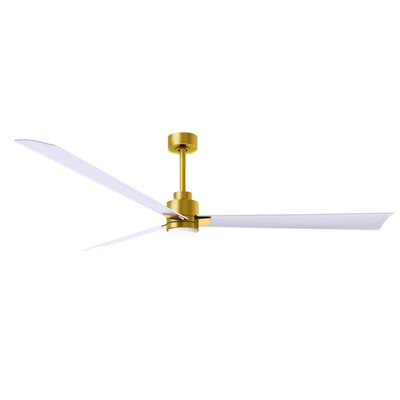 Matthews Fans Alessandra 72in 3-Blade Ceiling Fan | Transitional Textured Bronze and Walnut ABS | Living Room & Covered Patio | Model AKLK-TB-WN-72