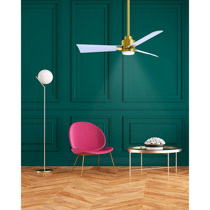 Matthews Fans Alessandra 72in 3-Blade Ceiling Fan | Transitional Textured Bronze and Walnut ABS | Living Room & Covered Patio | Model AKLK-TB-WN-72