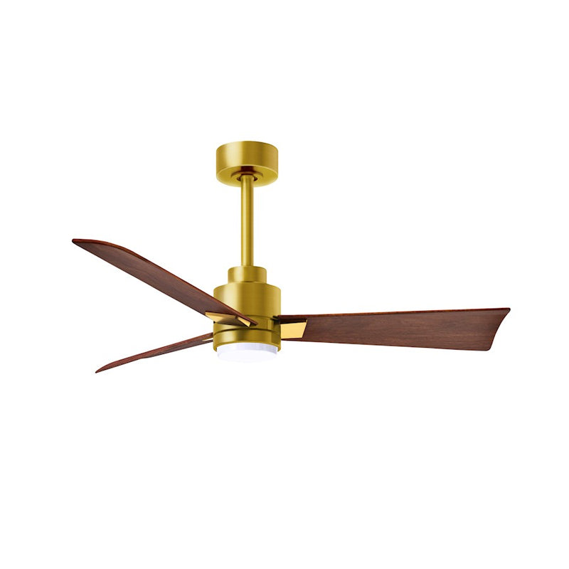 Matthews Fans Alessandra 42in 1-Light Ceiling Fan | Transitional Textured Bronze and Walnut ABS Blades | Bedroom & Office | Model AKLK-TB-WN-42