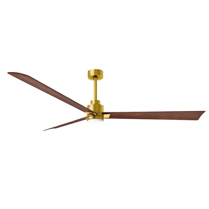 Matthews Fans Alessandra 72in 3-Blade Ceiling Fan | Transitional Textured Bronze and Walnut ABS | Living Room & Covered Patio | Model AKLK-TB-WN-72