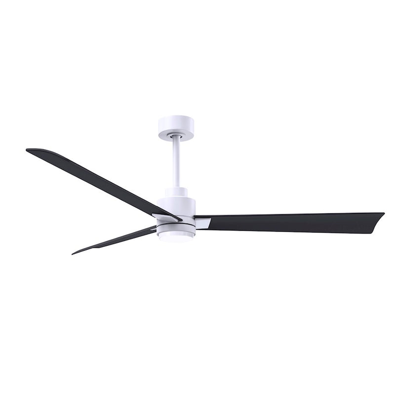 Matthews Fans Alessandra 56in 1-Light Ceiling Fan | Transitional Textured Bronze and Walnut ABS Blades | Living Room & Bedroom | Model AKLK-TB-WN-56