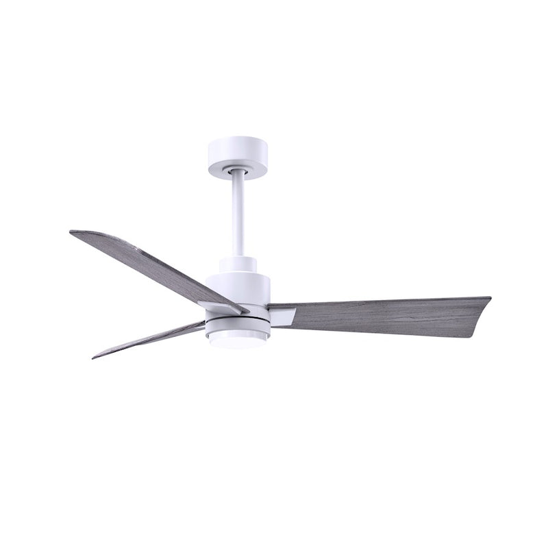 Matthews Fans Alessandra 42in 1-Light Ceiling Fan | Transitional Textured Bronze and Walnut ABS Blades | Bedroom & Office | Model AKLK-TB-WN-42