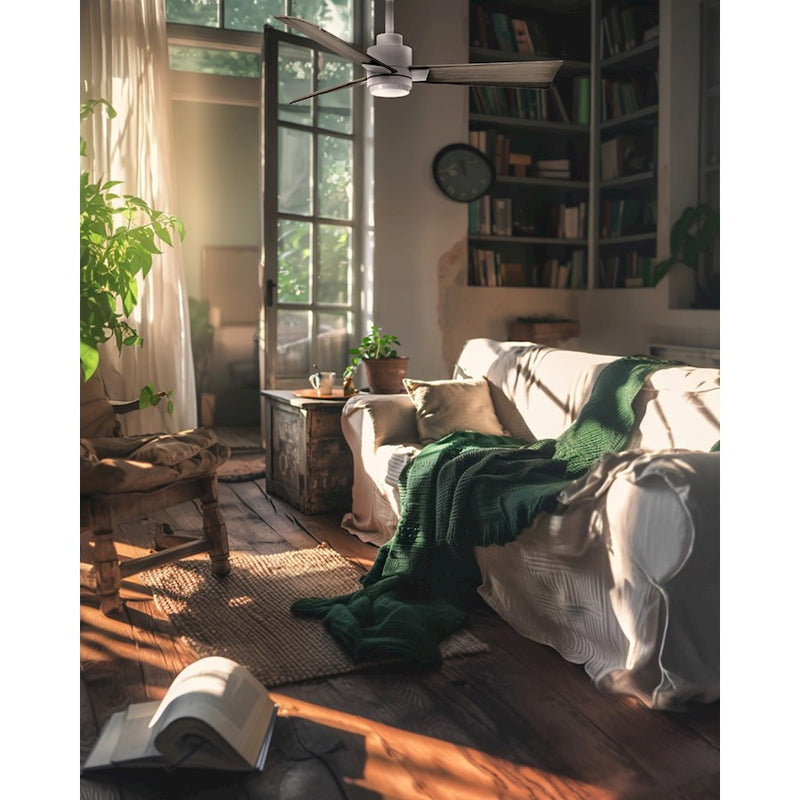Matthews Fans Alessandra 42in 1-Light Ceiling Fan | Transitional Textured Bronze and Walnut ABS Blades | Bedroom & Office | Model AKLK-TB-WN-42