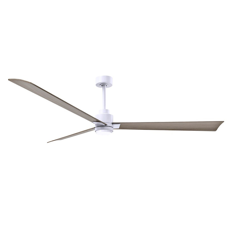Matthews Fans Alessandra 72in 3-Blade Ceiling Fan | Transitional Textured Bronze and Walnut ABS | Living Room & Covered Patio | Model AKLK-TB-WN-72