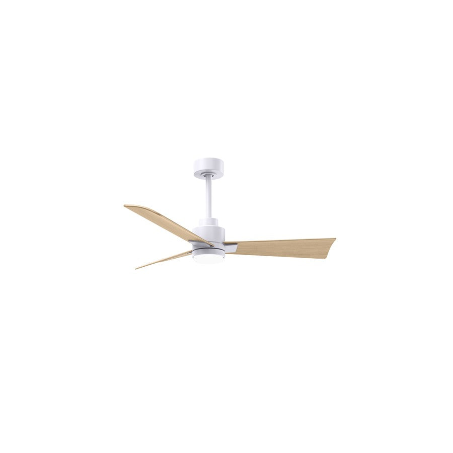 Matthews Fan Alessandra 1 Light 42" 3 Blade Ceiling Fan, White - AKLK-MWH-LM-42