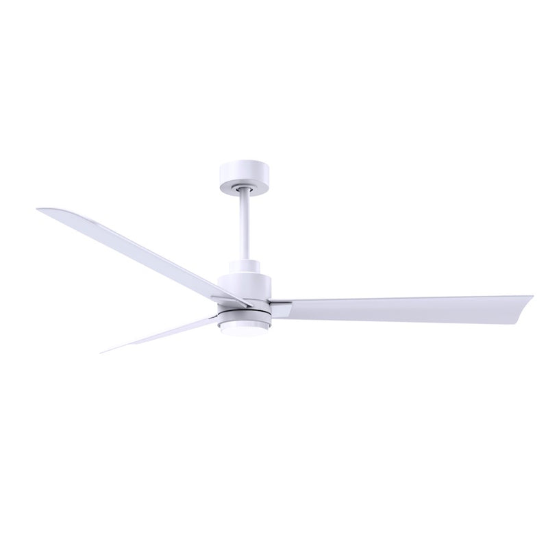 Matthews Fans Alessandra 56in 1-Light Ceiling Fan | Transitional Textured Bronze and Walnut ABS Blades | Living Room & Bedroom | Model AKLK-TB-WN-56