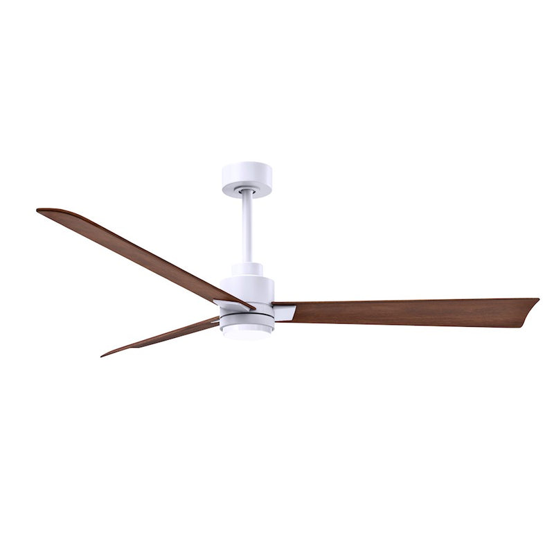 Matthews Fans Alessandra 56in 1-Light Ceiling Fan | Transitional Textured Bronze and Walnut ABS Blades | Living Room & Bedroom | Model AKLK-TB-WN-56