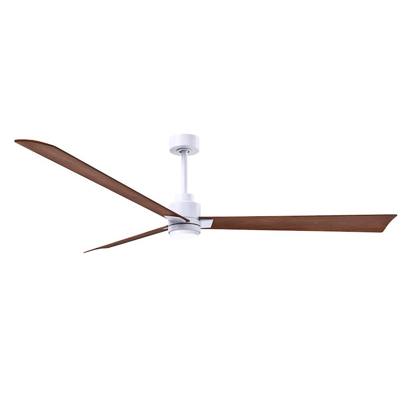 Matthews Fans Alessandra 72in 3-Blade Ceiling Fan | Transitional Textured Bronze and Walnut ABS | Living Room & Covered Patio | Model AKLK-TB-WN-72
