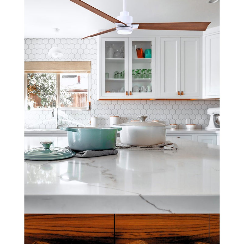 Matthews Fans Alessandra 72in 3-Blade Ceiling Fan | Transitional Textured Bronze and Walnut ABS | Living Room & Covered Patio | Model AKLK-TB-WN-72