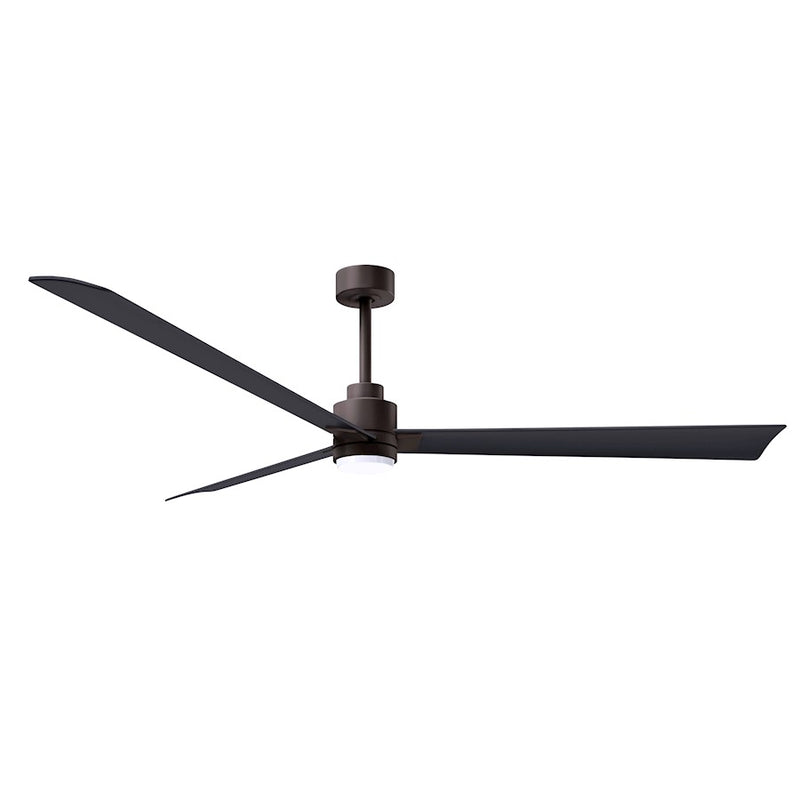 Matthews Fans Alessandra 72in 3-Blade Ceiling Fan | Transitional Textured Bronze and Walnut ABS | Living Room & Covered Patio | Model AKLK-TB-WN-72
