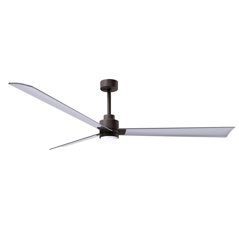 Matthews Fans Alessandra 72in 3-Blade Ceiling Fan | Transitional Textured Bronze and Walnut ABS | Living Room & Covered Patio | Model AKLK-TB-WN-72