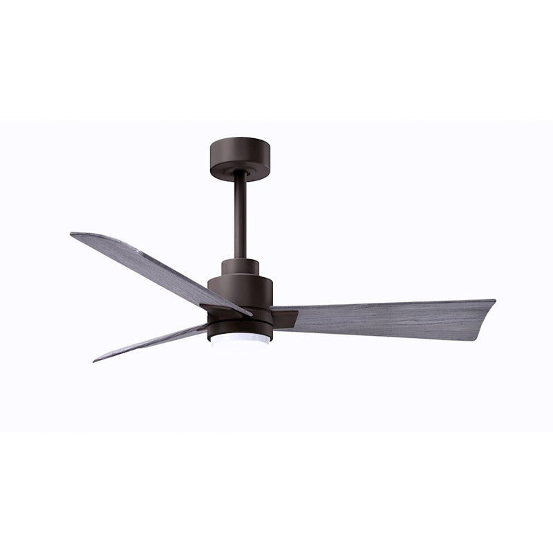 Matthews Fans Alessandra 42in 1-Light Ceiling Fan | Transitional Textured Bronze and Walnut ABS Blades | Bedroom & Office | Model AKLK-TB-WN-42