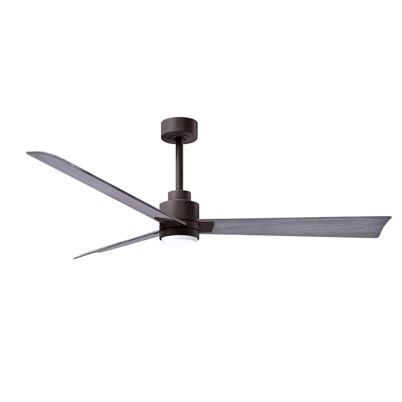 Matthews Fans Alessandra 56in 1-Light Ceiling Fan | Transitional Textured Bronze and Walnut ABS Blades | Living Room & Bedroom | Model AKLK-TB-WN-56