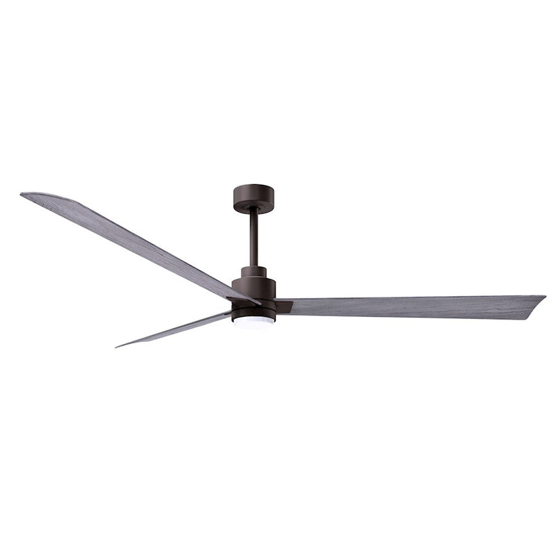 Matthews Fans Alessandra 72in 3-Blade Ceiling Fan | Transitional Textured Bronze and Walnut ABS | Living Room & Covered Patio | Model AKLK-TB-WN-72
