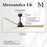 Matthews Fan Alessandra 1 Light 56" 3 Blade Ceiling Fan, TB