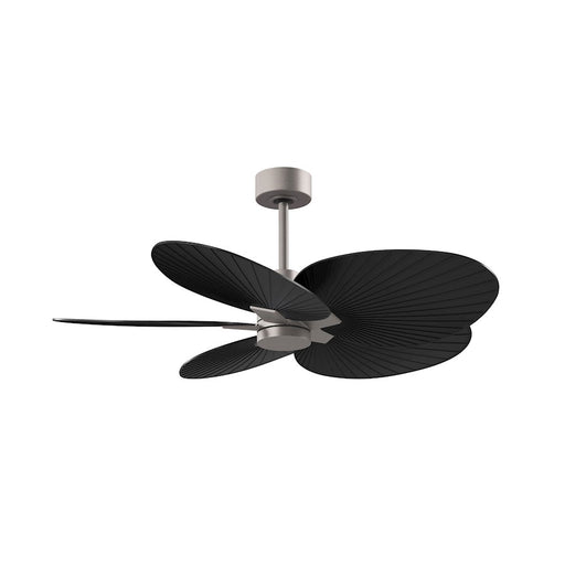 Matthews Fans Alessandra Tropical 48in 5-Blade Ceiling Fan | Transitional Brushed Nickel and Matte Black ABS Blades | Covered | Model AKTP-BN-BK