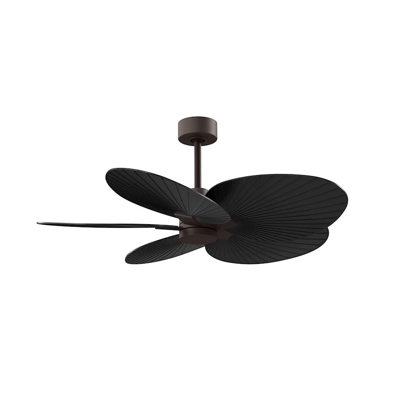 Matthews Fans Alessandra Tropical 48in 5-Blade Ceiling Fan | Transitional Textured Bronze and Matte Black ABS | Covered Patio | Model AKTP-TB-BK