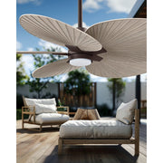 Matthews Fans Alessandra Tropical 48in 5-Blade Ceiling Fan | Transitional Textured Bronze and Gray Ash ABS Blades | Covered Patio | Model AKTP-TB-GA