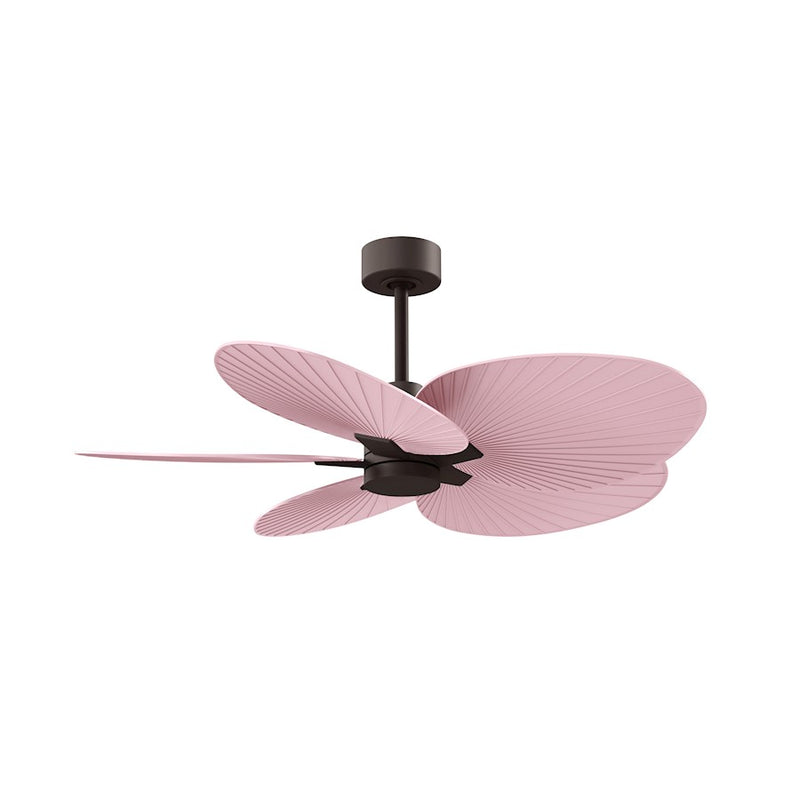 Matthews Fans Alessandra Tropical 48in 5-Blade Ceiling Fan | Transitional Textured Bronze and Light Pink ABS | Covered Patio | Model AKTP-TB-PI