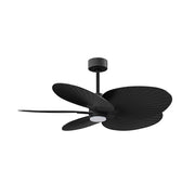 Matthews Fans Alessandra Tropical 48in 5-Blade Ceiling Fan | Transitional Matte Black and Matte Black ABS Blades | Covered Patio | Model AKTPLK-BK-BK