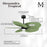 Matthews Fan Alessandra 1 Lt Tropical 48" 5 Blade Fan, Black