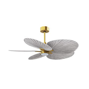 Matthews Fans Alessandra Tropical 48in 5-Blade Ceiling Fan | Transitional Brushed Brass and Barn Wood Tone ABS Blades | Model AKTPLK-BRBR-BW