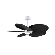 Matthews Fans Alessandra Tropical 48in 5-Blade Ceiling Fan | Transitional Matte White and Matte Black ABS Blades | Covered | Model AKTPLK-MWH-BK