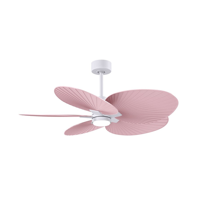 Matthews Fan Alessandra Tropical 48in 5-Blade Ceiling Fan | Transitional Matte White and Palm Leaf ABS Blades | Covered Patio | Model AKTPLK-MWH-PL