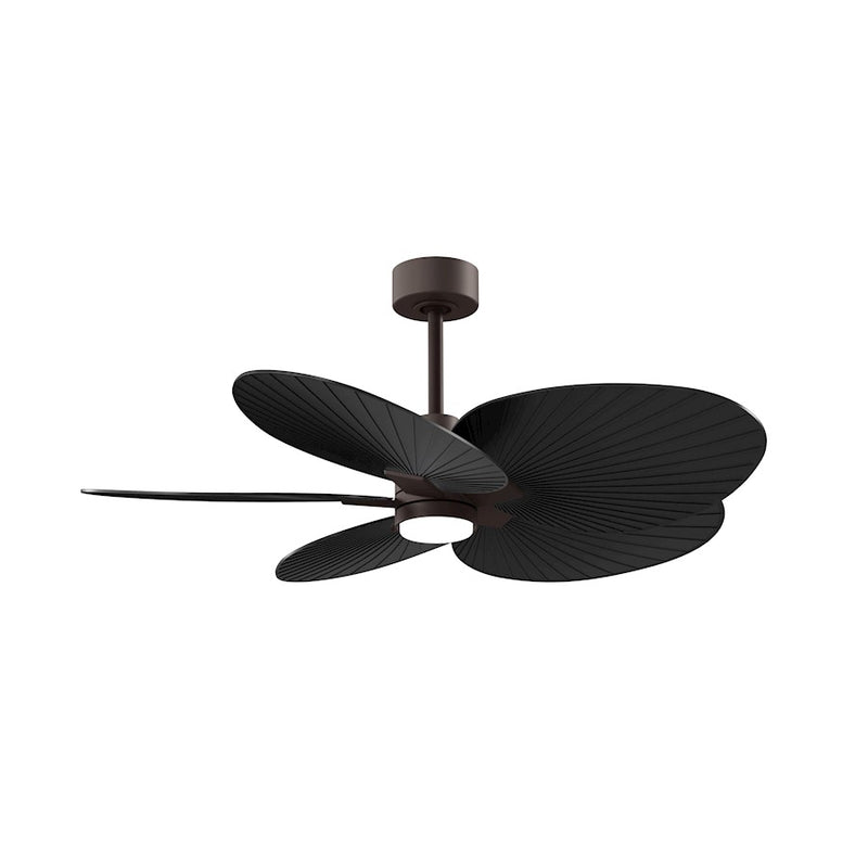 Matthews Fans Alessandra Tropical 48in 5-Blade Ceiling Fan | Textured Bronze and Matte Black ABS Blades | Covered Patio & Large | Model AKTPLK-TB-BK