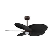 Matthews Fans Alessandra Tropical 48in 5-Blade Ceiling Fan | Textured Bronze and Matte Black ABS Blades | Covered Patio & Large | Model AKTPLK-TB-BK