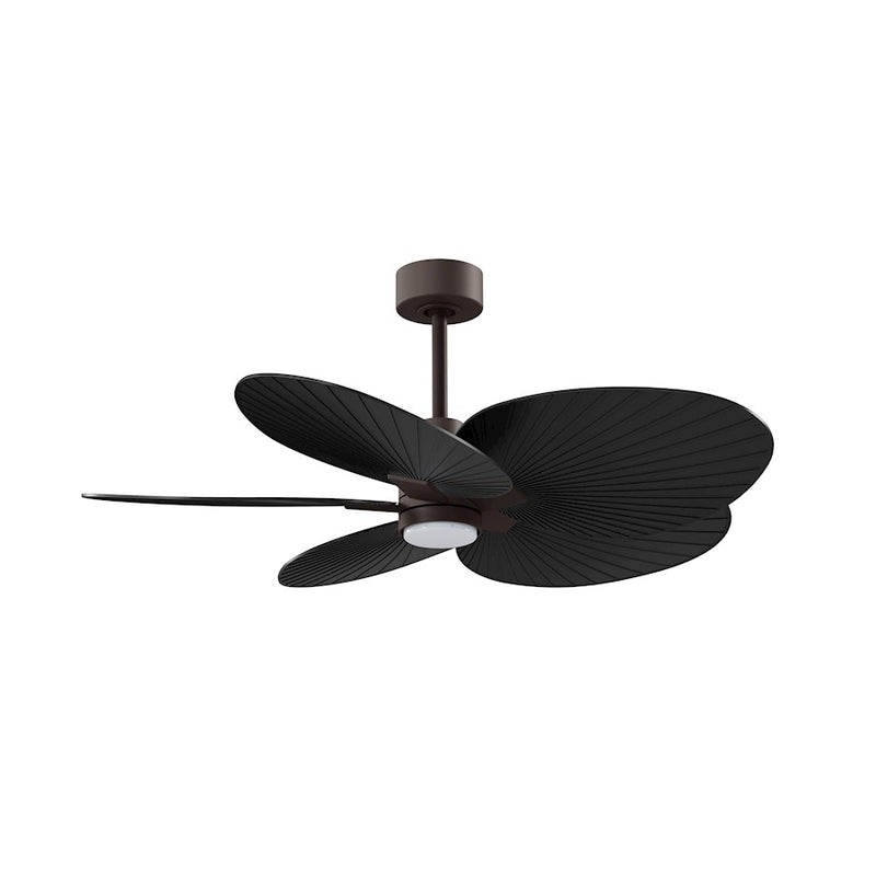 Matthews Fans Alessandra Tropical 48in 5-Blade Ceiling Fan | Textured Bronze and Matte Black ABS Blades | Covered Patio & Large | Model AKTPLK-TB-BK