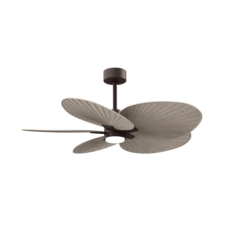 Matthews Fans Alessandra Tropical 48in 5-Blade Ceiling Fan | Textured Bronze and Gray Ash Tone ABS Blades | Covered Patio | Model AKTPLK-TB-GA