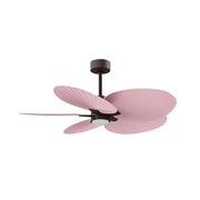 Matthews Fans Alessandra Tropical 48in 5-Blade Ceiling Fan | Transitional Textured Bronze and Light Pink ABS | Covered Patio | Model AKTPLK-TB-PI