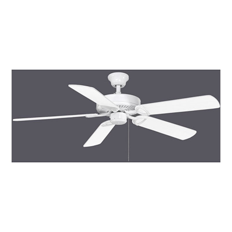 Matthews Fan America 42in 5-Blade Ceiling Fan | Gloss White Steel and Reversible Wood Blades | Living Room & Bedroom | Model AM-TW-WH-42