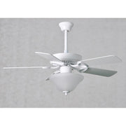 Matthews Fans America 42in 2-Light LED Ceiling Fan | Contemporary Gloss White and Frosted Glass | Bedroom & Living Room | Model AM-TW-WH-42-LK