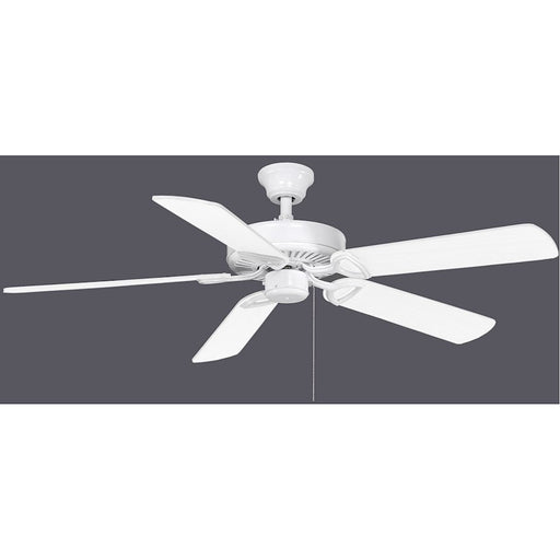 Matthews Fan America 42in 5-Blade Ceiling Fan | Gloss White Steel and Reversible Wood Blades | Living Room & Bedroom | Model AM-USA-WH-42
