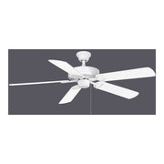 Matthews Fans America 52in Ceiling Fan | Contemporary Gloss White and Light Oak Blades | Living Room & Bedroom | 52 x 52 x 9.5 in | Model AM-USA-WH-52