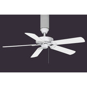 Matthews Fans America 52in 2-Light LED Ceiling Fan | Contemporary Gloss White and Frosted Glass | Living Room & Bedroom | Model AM-USA-WH-52-LK