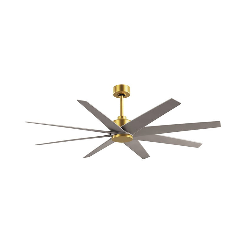 Matthews Fans Ariella 64in 8-Blade Ceiling Fan | Contemporary Brushed Brass and Brushed Nickel ABS | Great Rooms & Open Living | Model AN-BRBR-BN-64