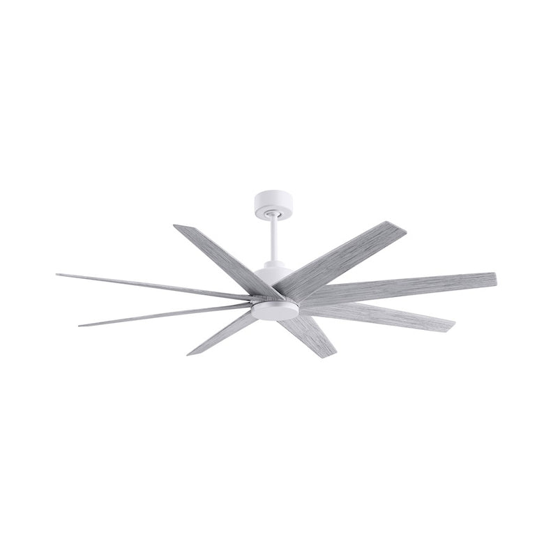Matthews Fans Ariella 64in 8-Blade Ceiling Fan | Contemporary Matte White and Barn Wood Tone ABS | Great Rooms & Covered Patios | Model AN-MWH-BW-64