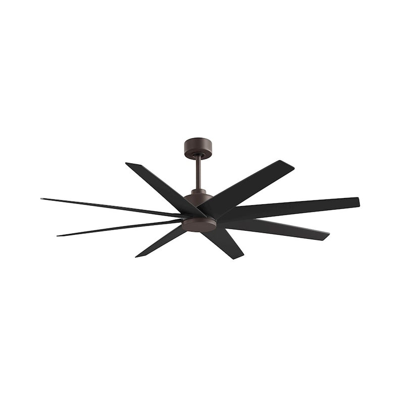 Matthews Fans Ariella 64in 8-Blade Ceiling Fan | Contemporary Textured Bronze and Matte Black ABS | Great Rooms & Open Living | Model AN-TB-BK-64