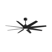 Matthews Fans Ariella 64in 8-Blade Ceiling Fan | Contemporary Matte Black and Matte Black ABS | Great Rooms & Covered Patios | Model ANLK-BK-BK-64